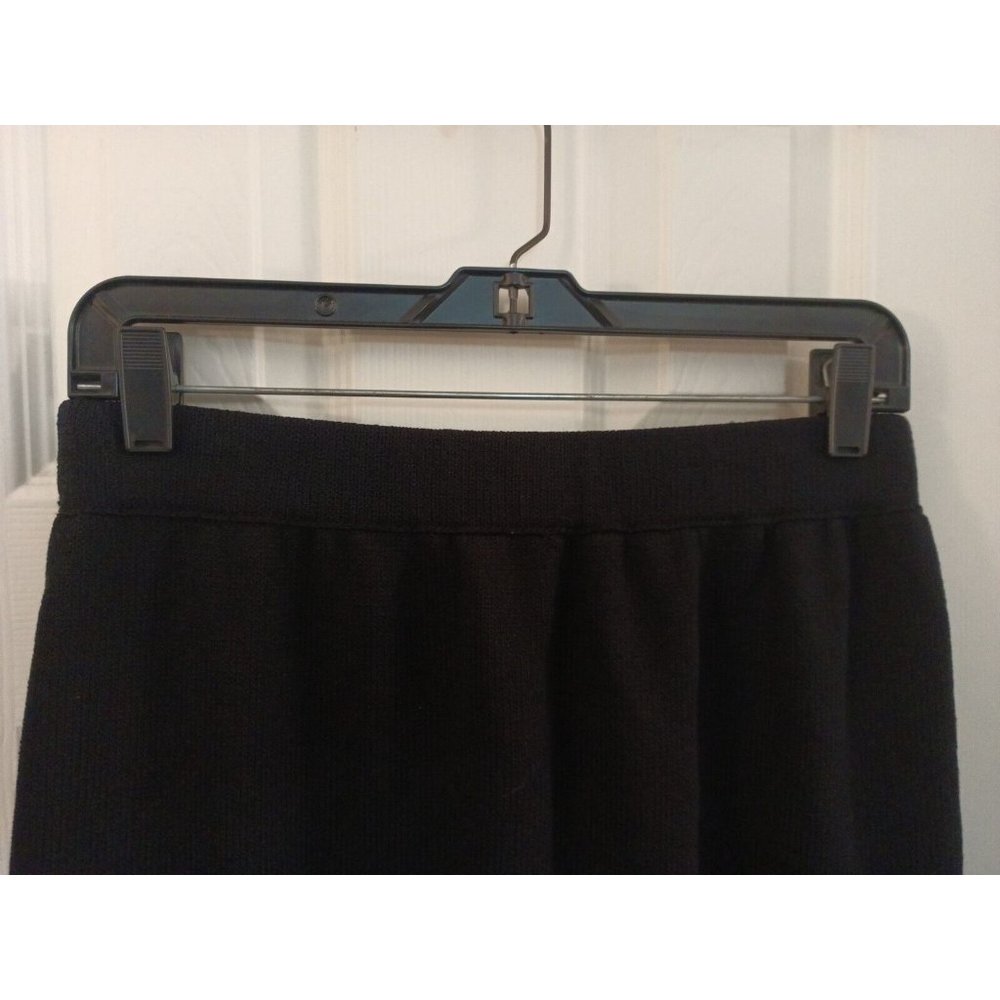 Womens St. John By Marie Gray Black Wool Blend Knit Stretchy Pencil Skirt Medium - Picture 5 of 8